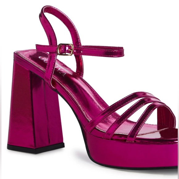 BABY IT'S YOU PLATFORM SANDALS- PINK - Picture 2 of 4